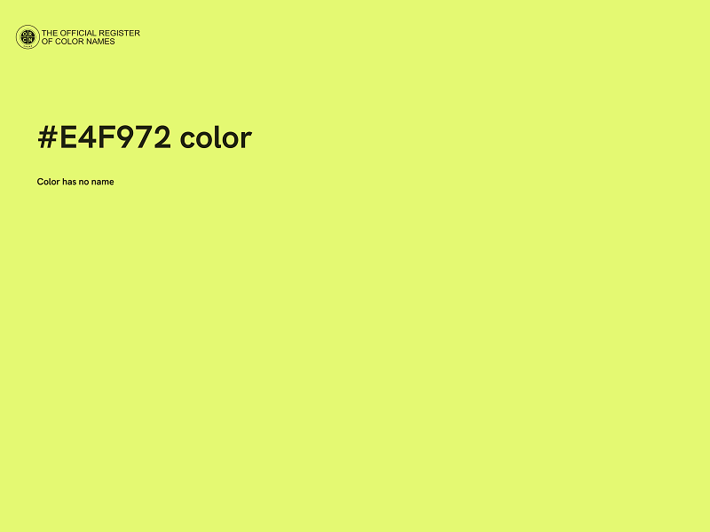 #E4F972 color image