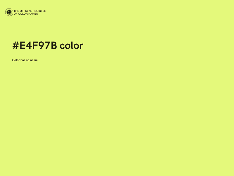 #E4F97B color image