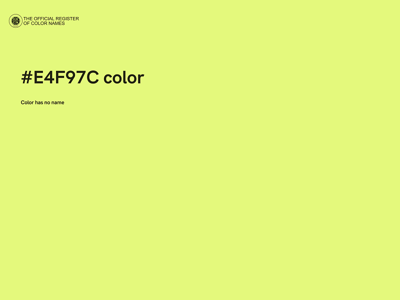 #E4F97C color image