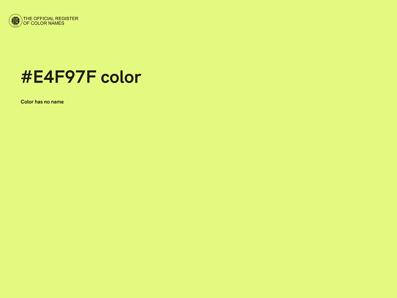 #E4F97F color image