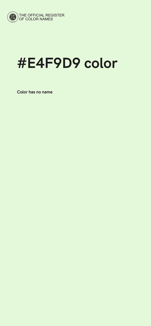 #E4F9D9 color image