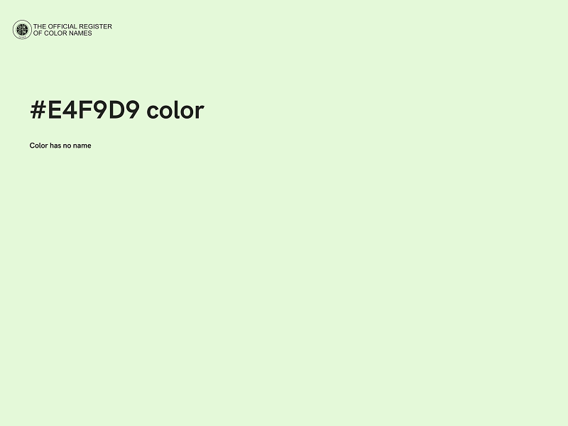 #E4F9D9 color image