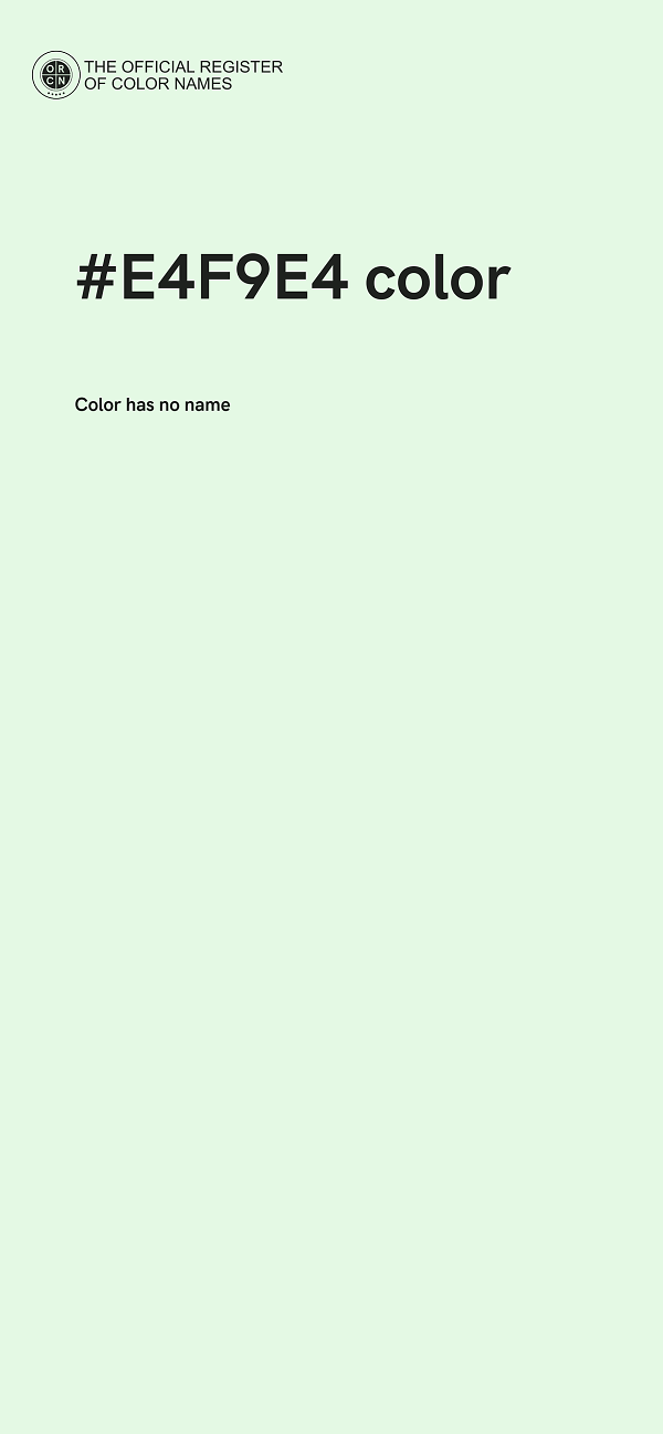 #E4F9E4 color image