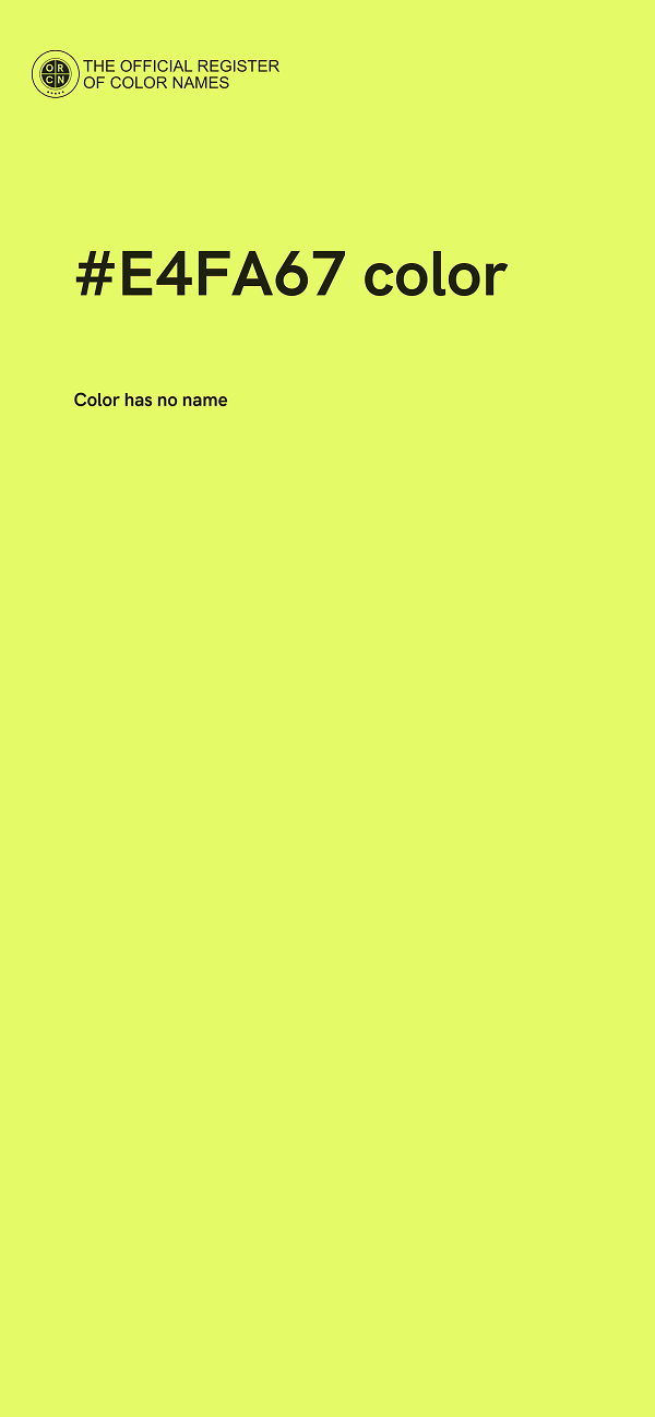 #E4FA67 color image