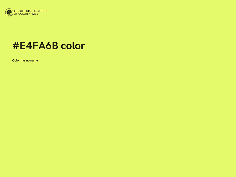 #E4FA6B color image
