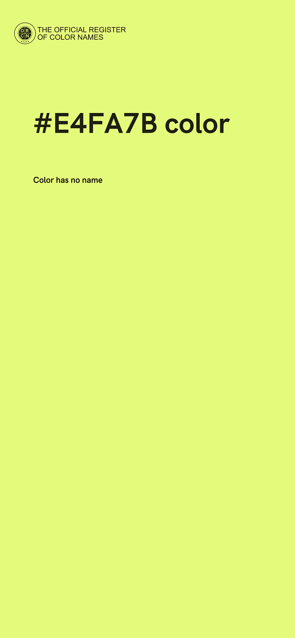 #E4FA7B color image