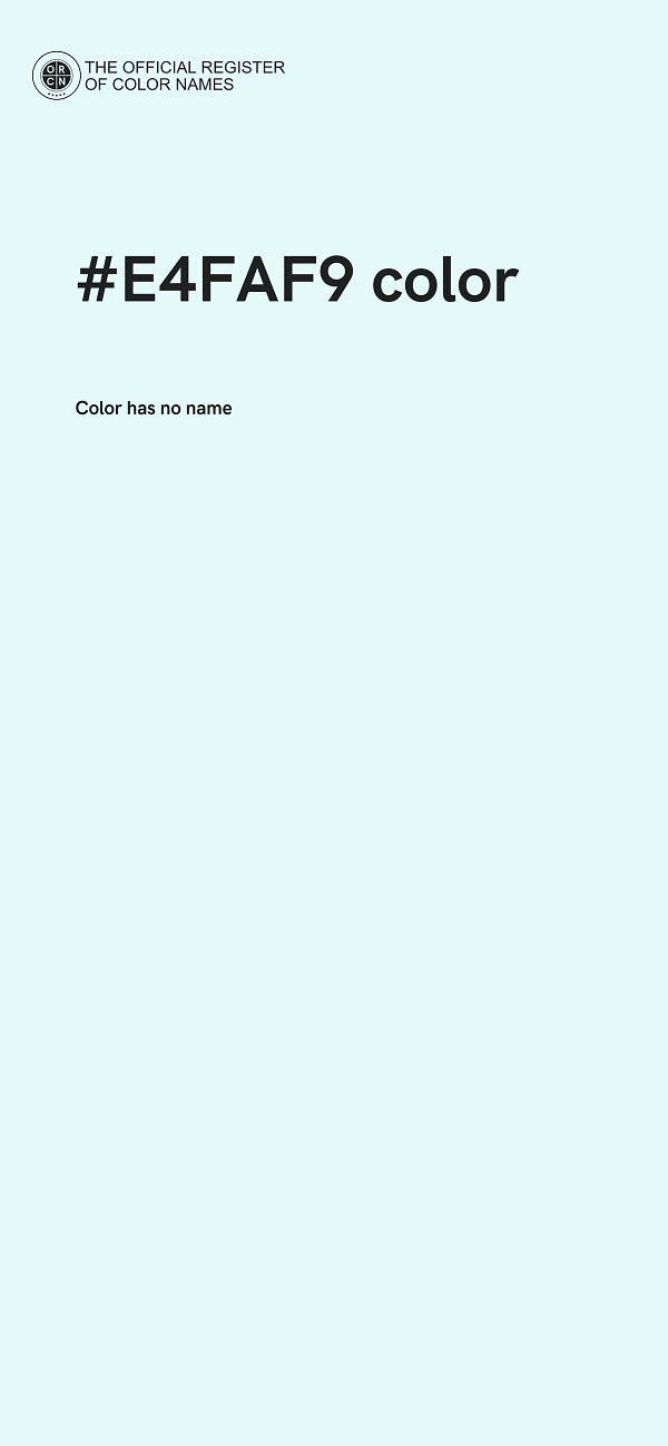 #E4FAF9 color image