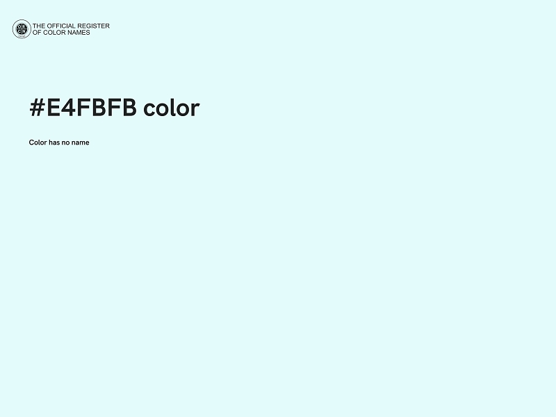 #E4FBFB color image