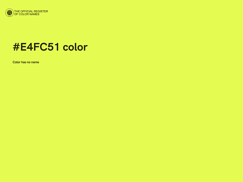 #E4FC51 color image