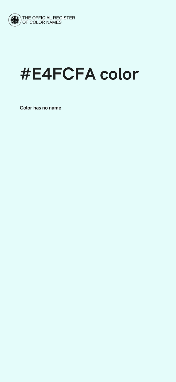 #E4FCFA color image