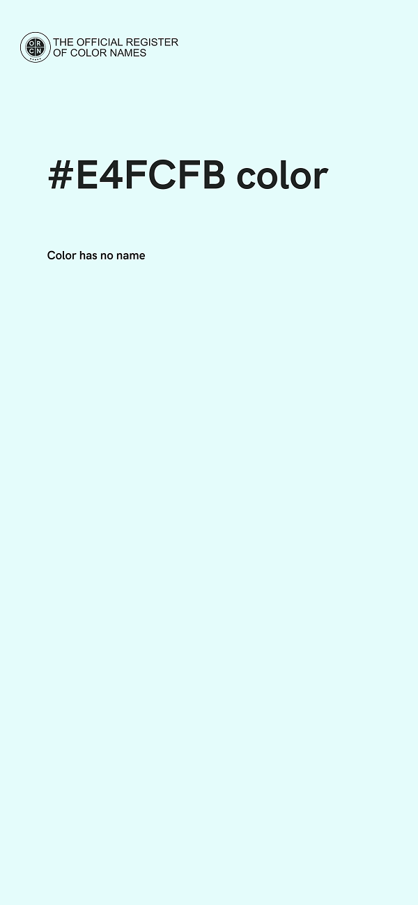 #E4FCFB color image