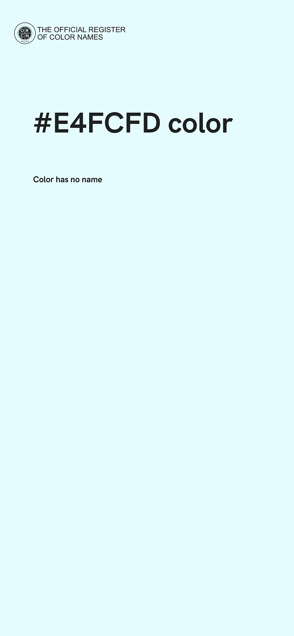 #E4FCFD color image