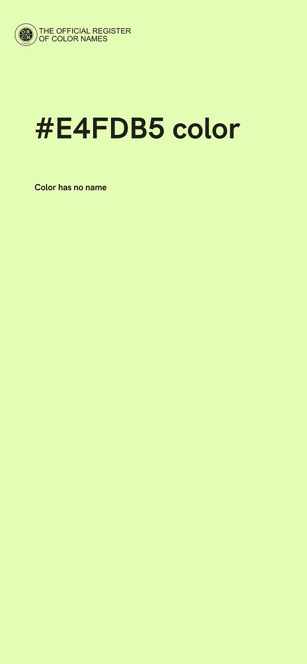 #E4FDB5 color image