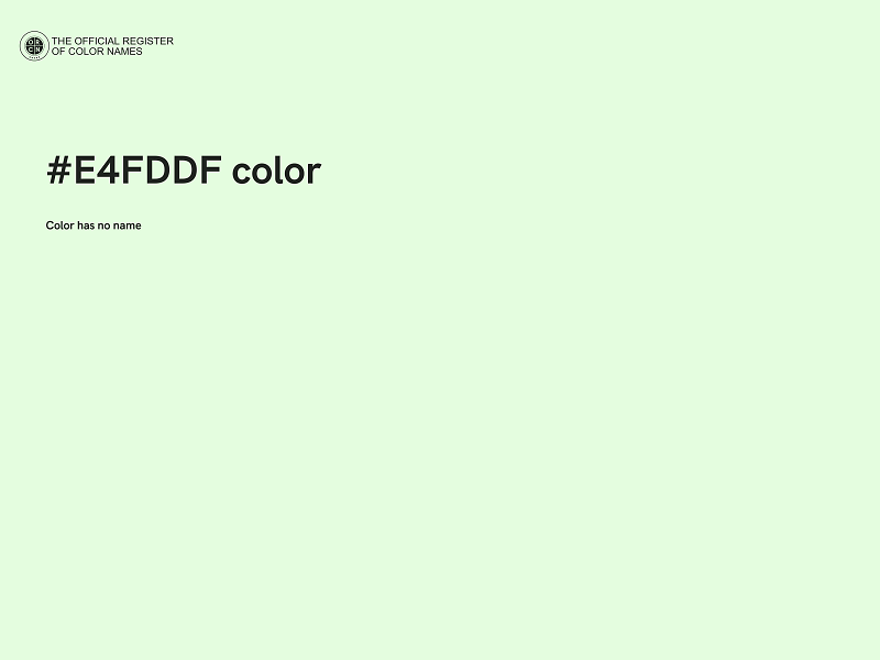 #E4FDDF color image