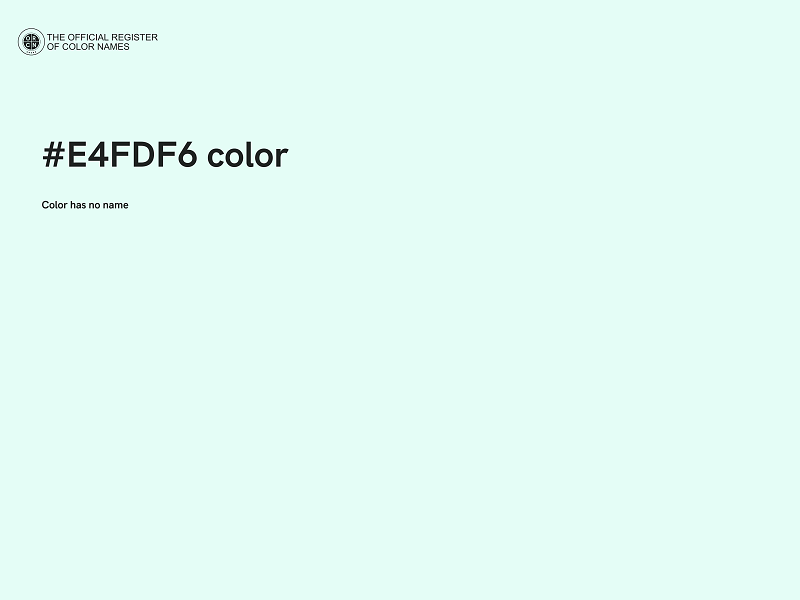 #E4FDF6 color image