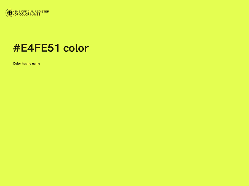 #E4FE51 color image