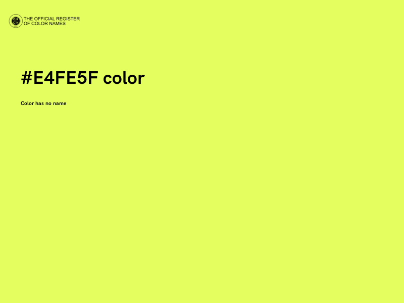 #E4FE5F color image