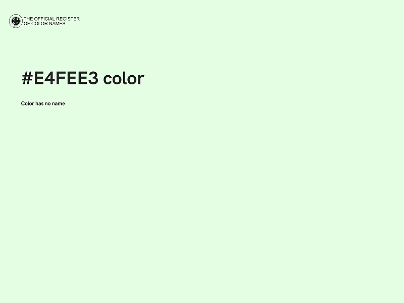 #E4FEE3 color image