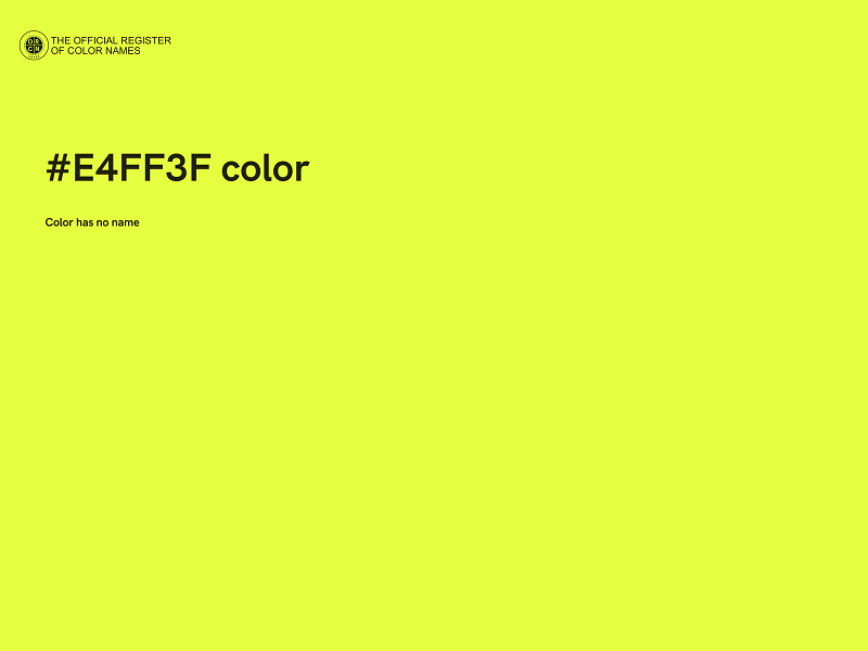 #E4FF3F color image