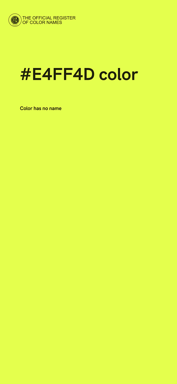#E4FF4D color image