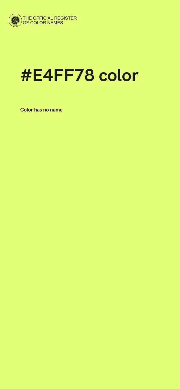 #E4FF78 color image