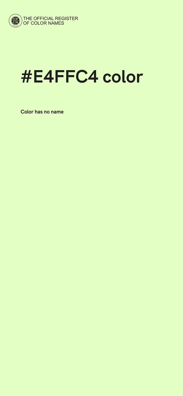 #E4FFC4 color image