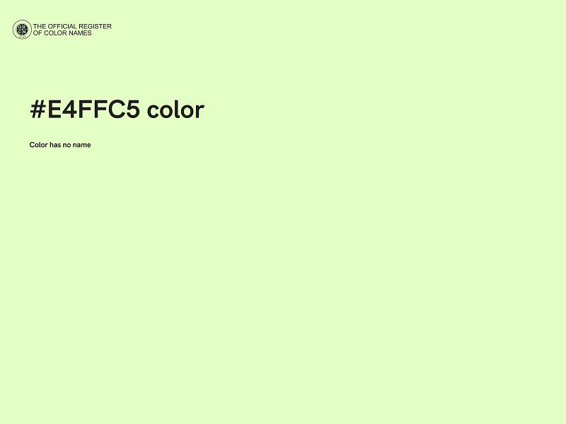 #E4FFC5 color image