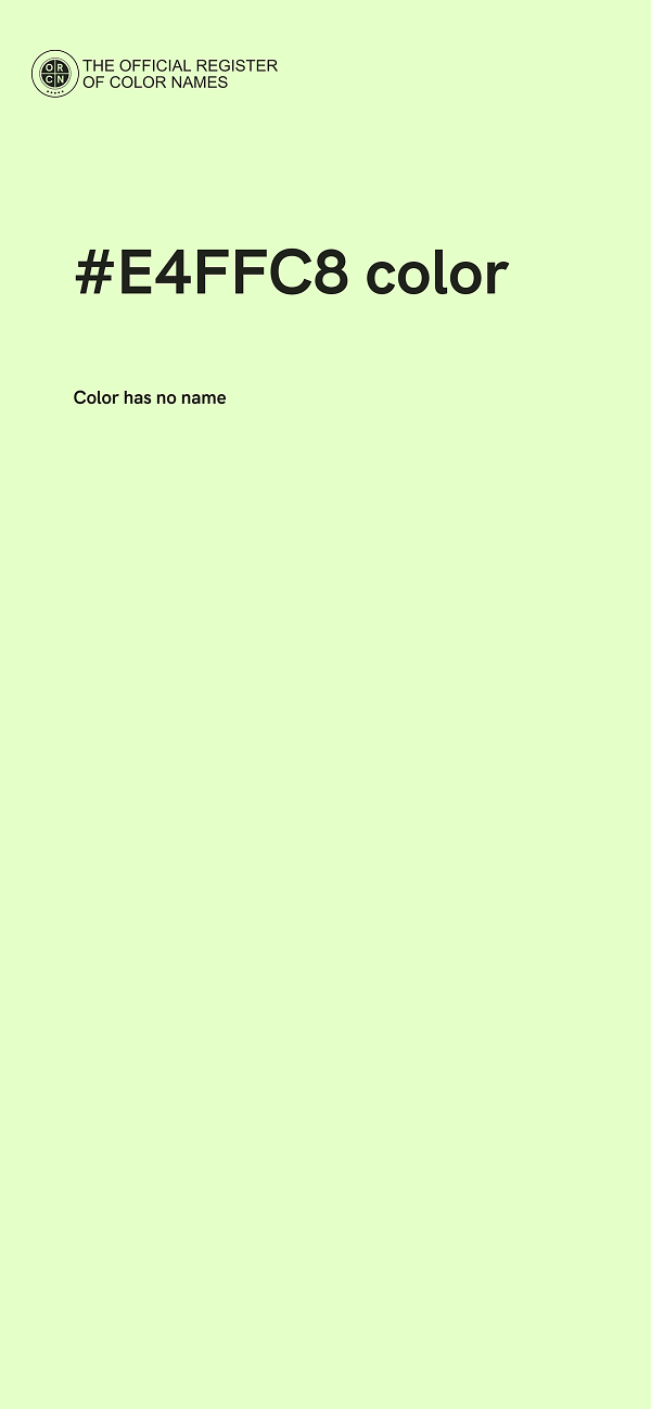 #E4FFC8 color image