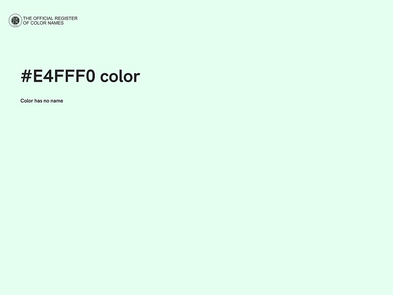 #E4FFF0 color image
