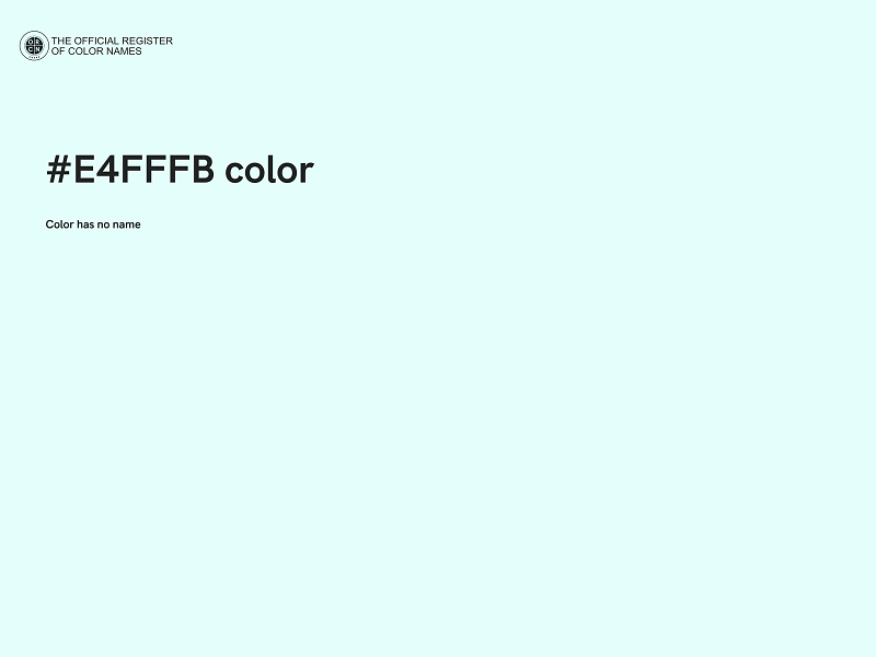 #E4FFFB color image