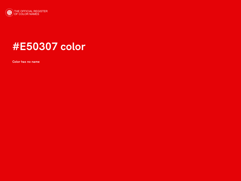 #E50307 color image