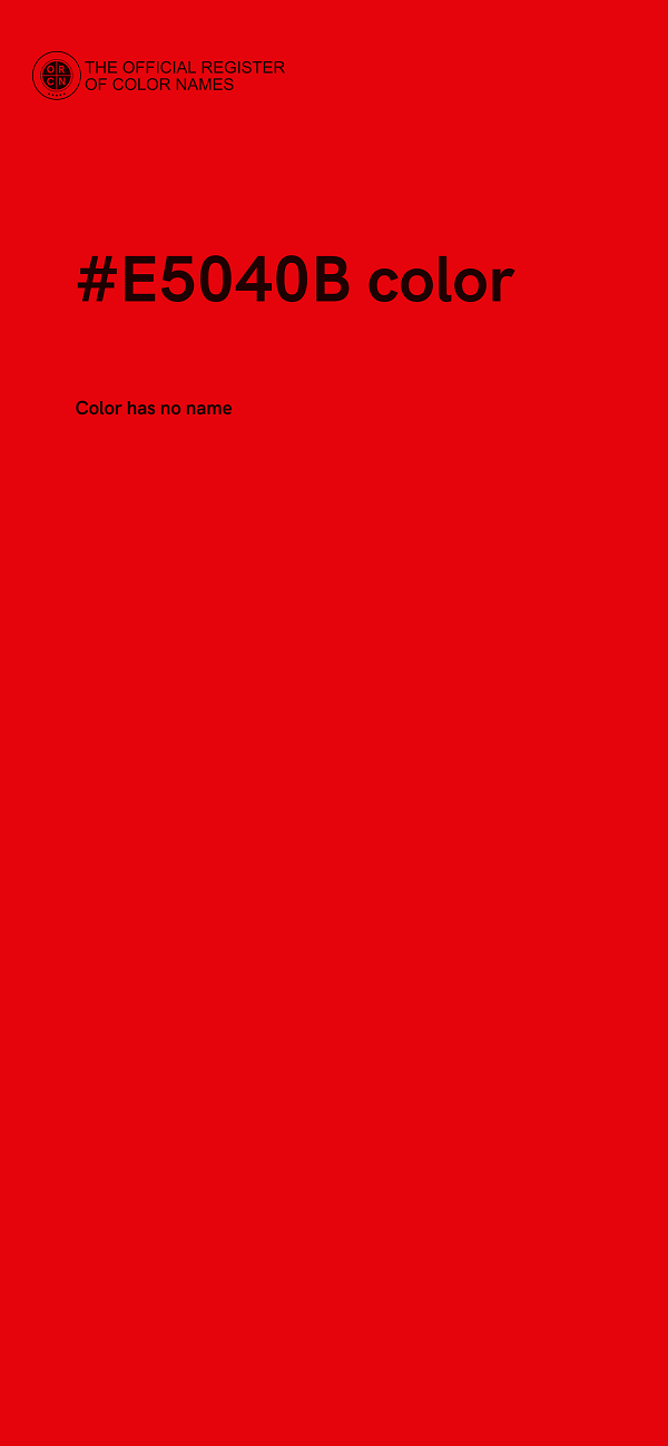 #E5040B color image