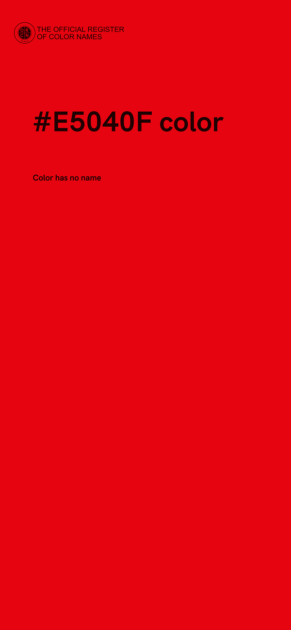 #E5040F color image