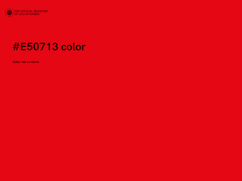 #E50713 color image
