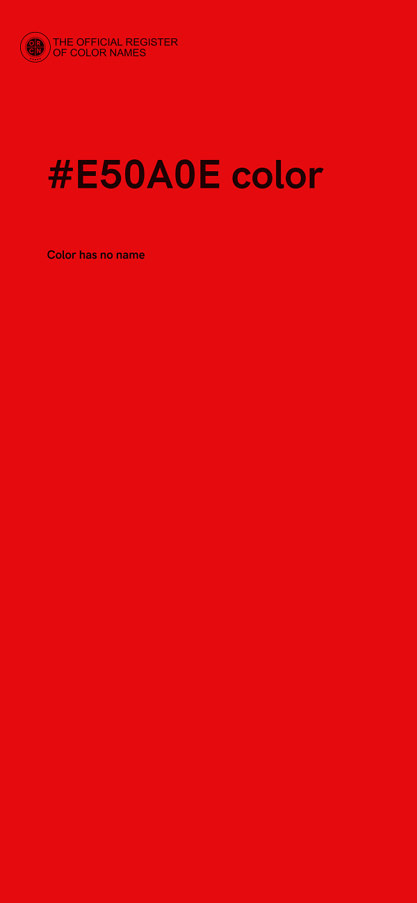 #E50A0E color image