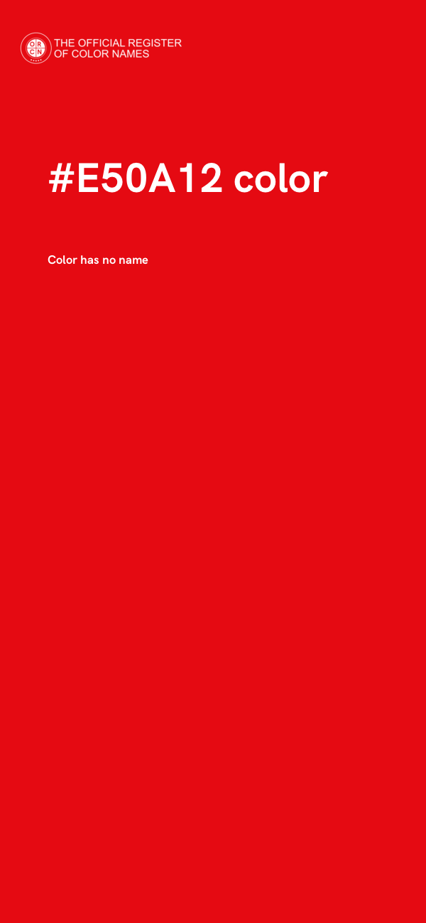 #E50A12 color image