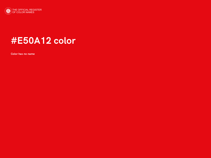 #E50A12 color image