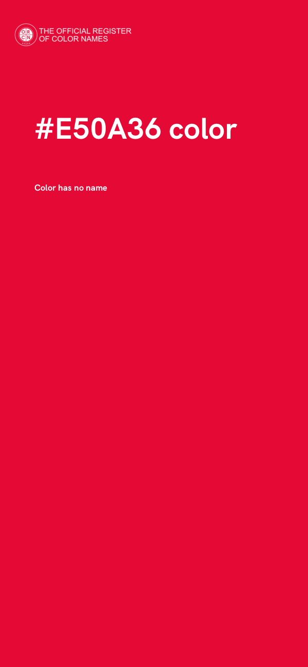 #E50A36 color image