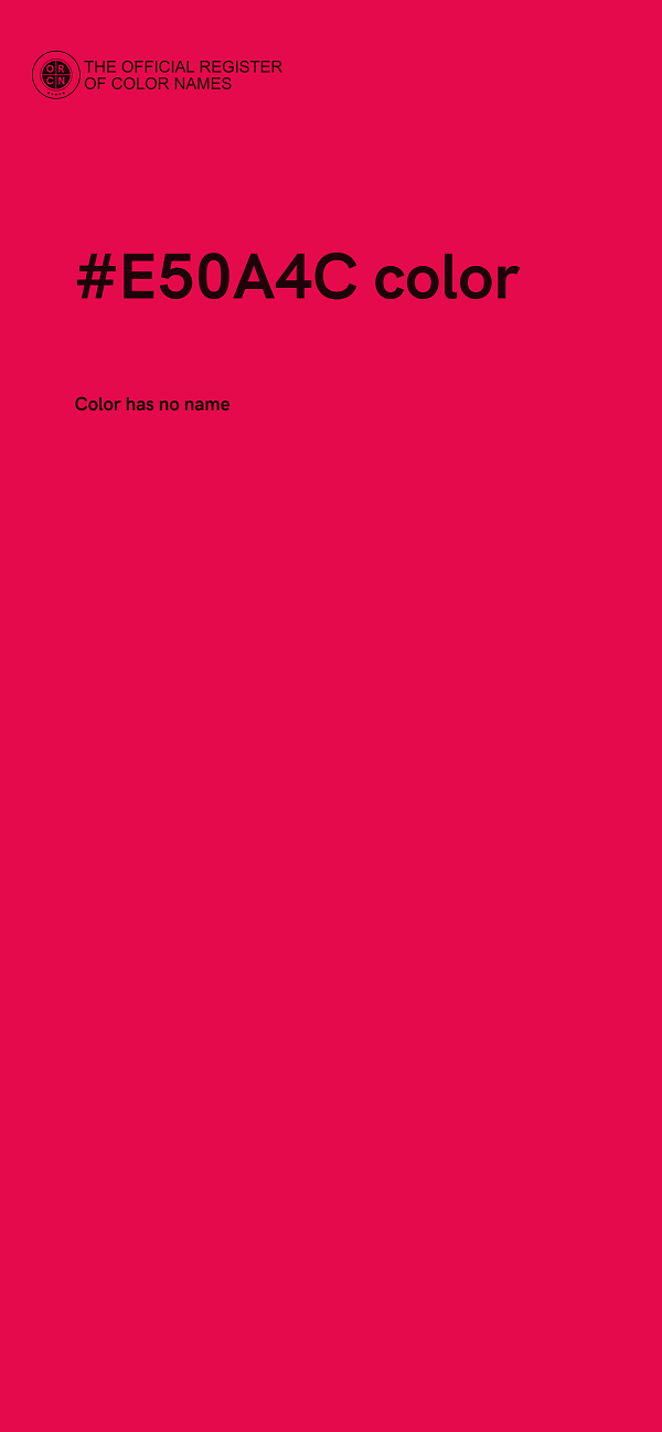 #E50A4C color image