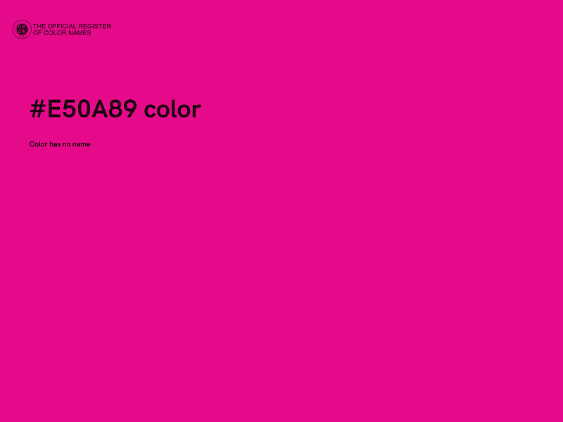 #E50A89 color image
