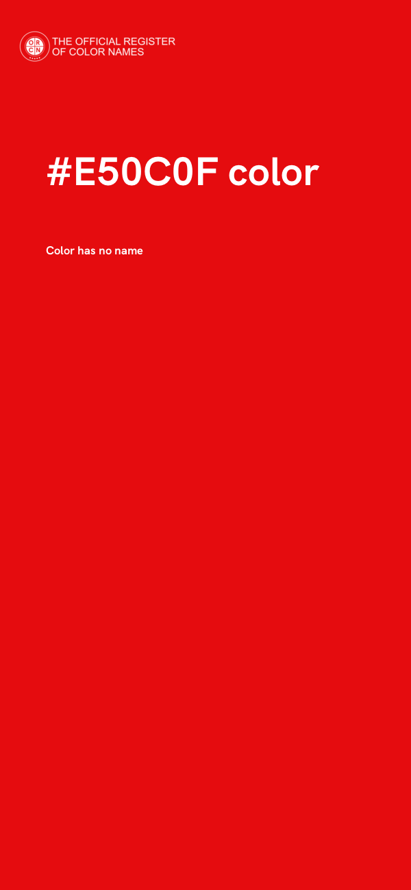 #E50C0F color image