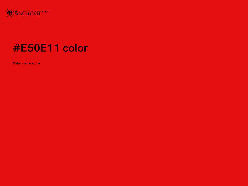 #E50E11 color image