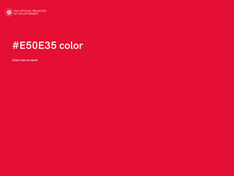 #E50E35 color image
