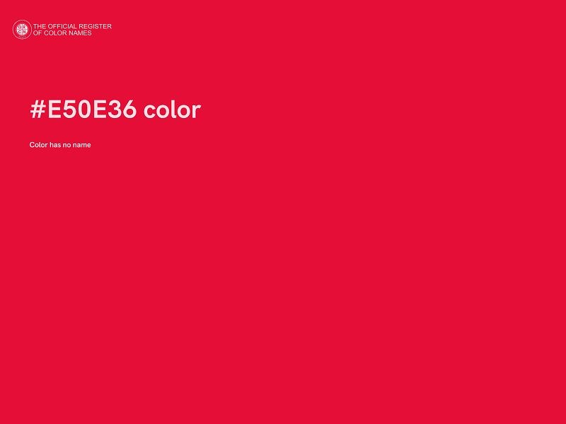 #E50E36 color image