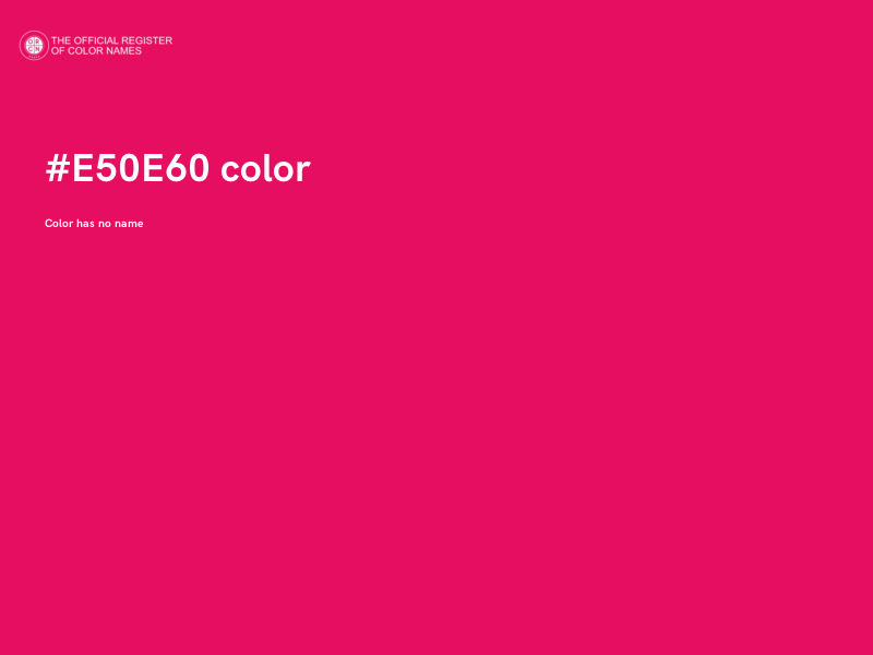 #E50E60 color image