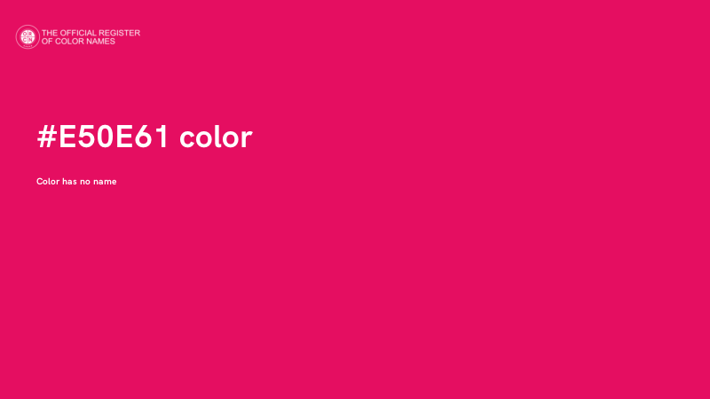 #E50E61 color image