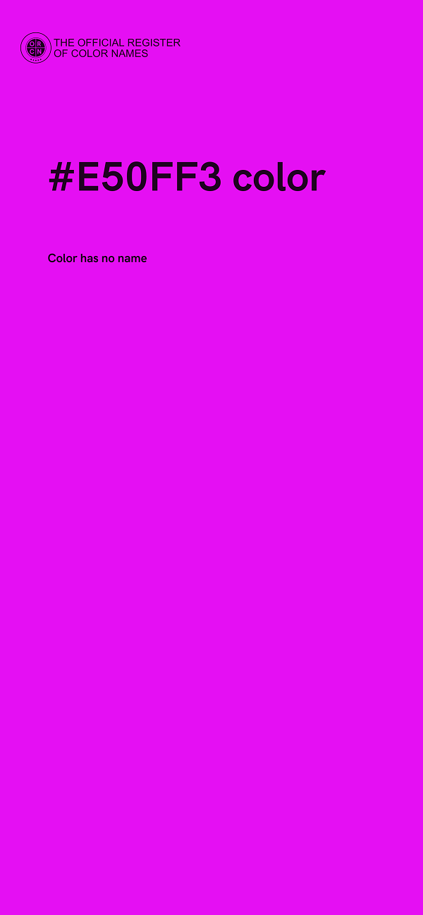 #E50FF3 color image