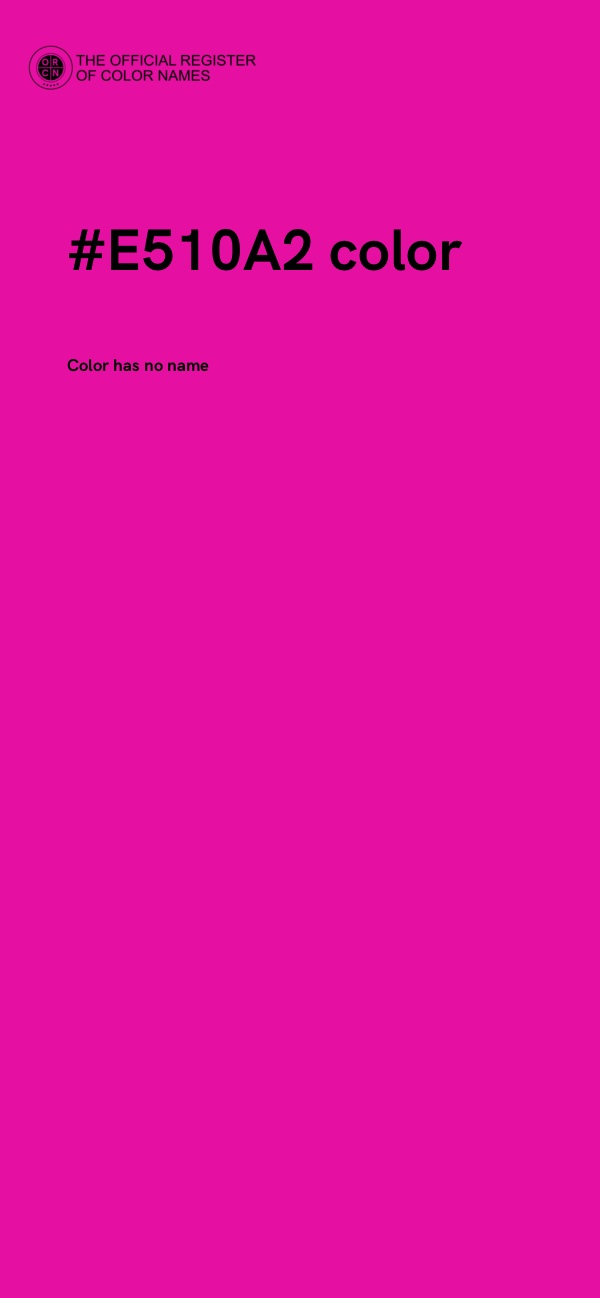 #E510A2 color image