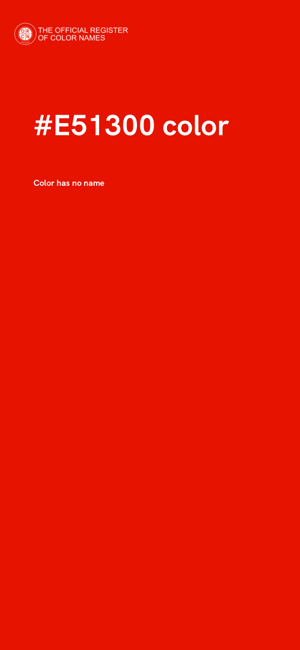 #E51300 color image