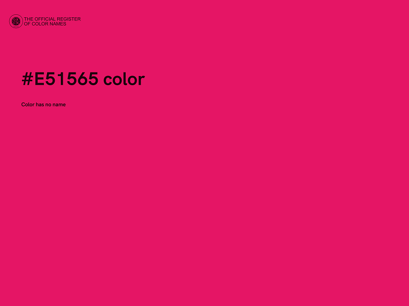 #E51565 color image